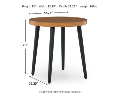 Horizon Hall Outdoor End Table Dimensions