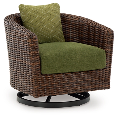 Horizon Hall Outdoor Swivel Lounge Chair with Cushion, , large