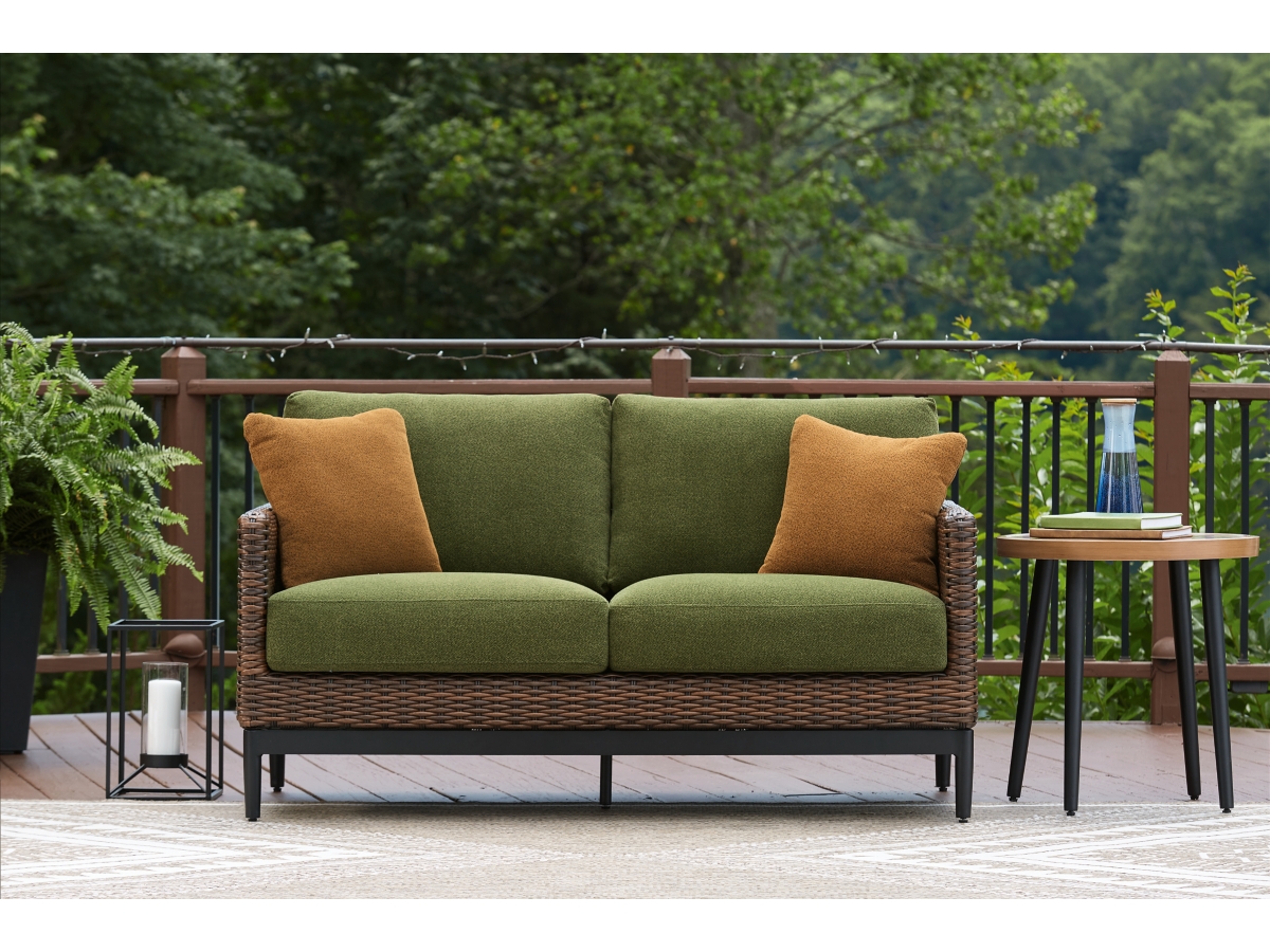 Horizon Hall Outdoor Loveseat with Cushion | Ashley
