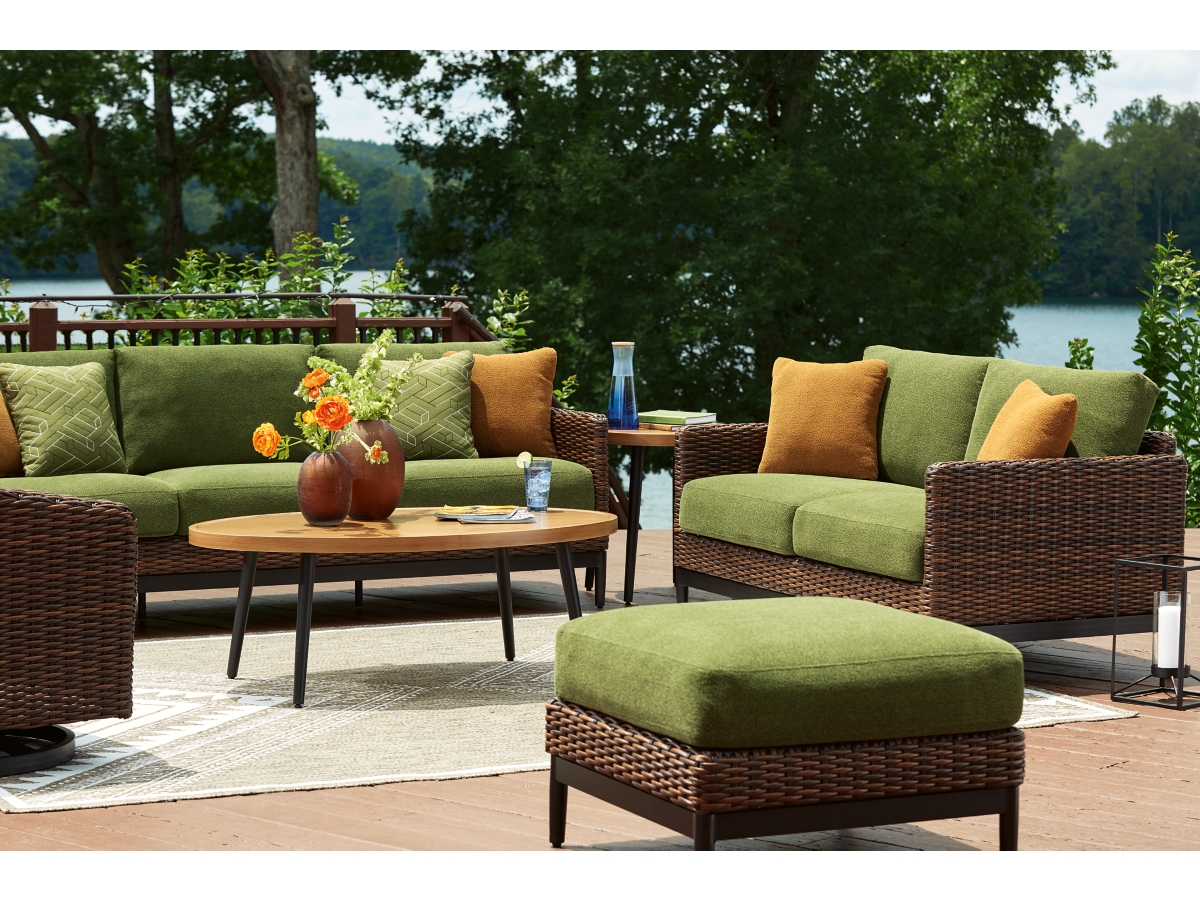 Horizon Hall Outdoor Loveseat with Cushion | Ashley