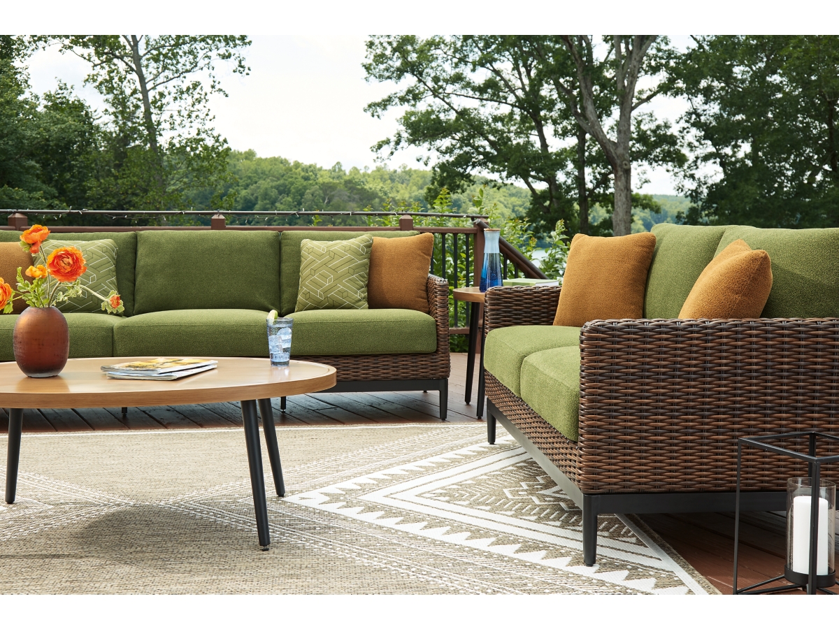 Horizon Hall Outdoor Loveseat with Cushion | Ashley