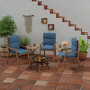 Home Accents Outdoor 22" x 44" Sunbrella Chair Cushion, Sapphire, large
