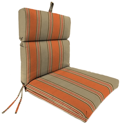 orange striped cushions