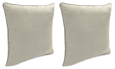 Home Accents Outdoor Sunbrella 18" x 18" Toss Pillow (Set of 2), Dove, large