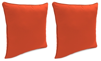 Home Accents Outdoor Sunbrella 18" x 18" Toss Pillow (Set of 2), Grenadine, large