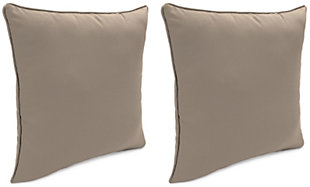 Home Accents Outdoor Sunbrella 18" x 18" Toss Pillow (Set of 2), Shale, large