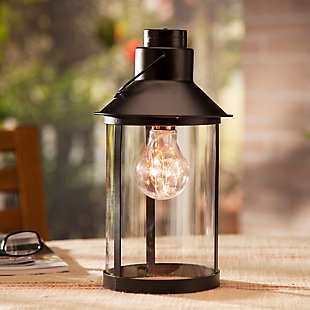 Outdoor Lantern With Plastic Edison Bulb, , rollover