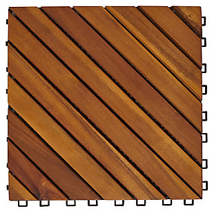 Vifah Malibu 12-Diagonal Slat Interlocking Deck Tile (Set of 10), , large