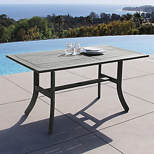 Vifah Renaissance Outdoor Hand-scraped Wood Table with Curvy Legs, , rollover