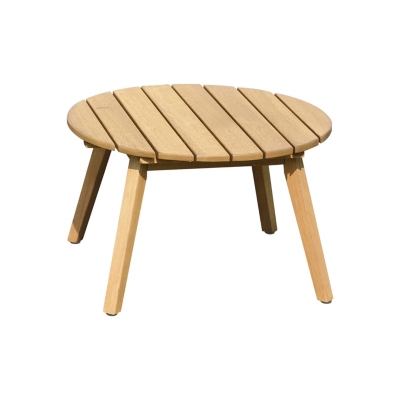 Outdoor Teak Finish Round Side Table Ashley Furniture Homestore