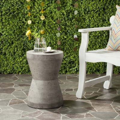 Safavieh Torre Indoor/Outdoor Modern Concrete Accent Table, Gray, large