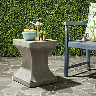 Safavieh Curby Indoor/Outdoor Modern Concrete Accent Table, , rollover