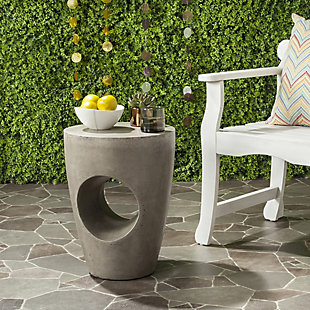 Safavieh Aishi Indoor/Outdoor Modern Concrete Accent Table, , rollover