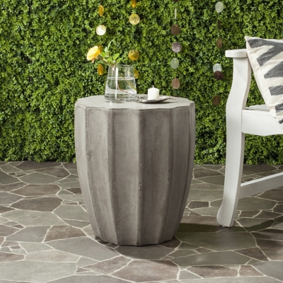 Safavieh Jaslyn Indoor/Outdoor Modern Concrete Accent Table, , large