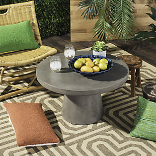 Safavieh Delfia Indoor/Outdoor Modern Concrete Coffee Table, , rollover