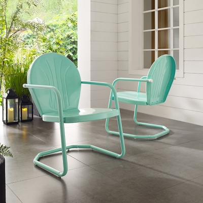 Crosley Griffith Chair, Aqua, large
