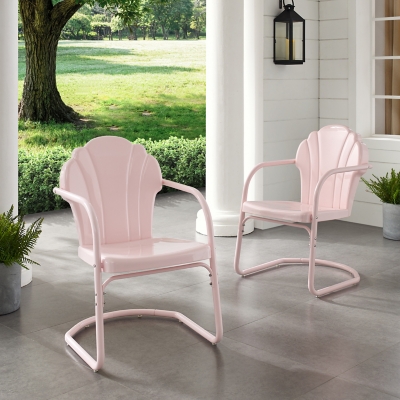Crosley Tulip 2-piece Chair Set, Pink, rollover