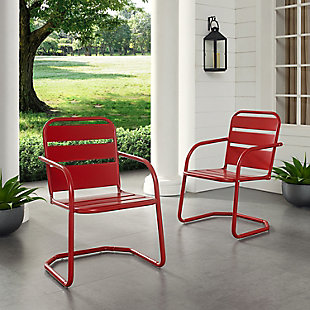 Crosley Brighton 2-piece Chair Set, Red, rollover