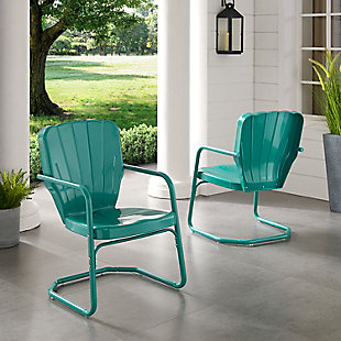 Crosley Ridgeland 2-piece Chair Set, Blue, rollover