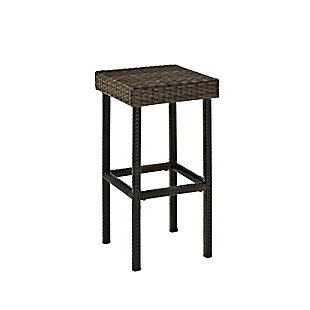 Crosley Palm Harbor 2-piece Outdoor Wicker Bar Height Bar Stool Set, Brown, large