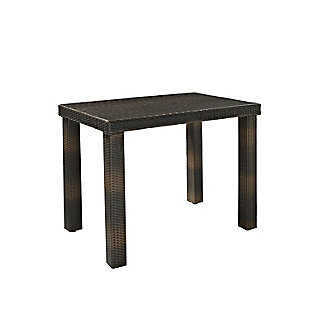 Crosley Palm Harbor Outdoor Wicker High Dining Table, , large