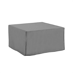 Crosley Outdoor Square Table and Ottoman Furniture Cover, Gray, large