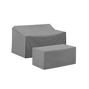 Crosley 2-Piece Furniture Cover Set, Gray, large