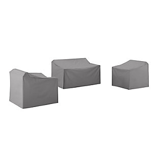 Crosley 3-piece Furniture Cover Set, Gray, large
