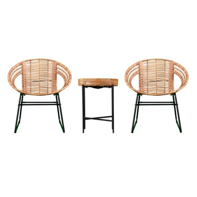 Southern Enterprises Hallan Indoor/Outdoor 3-Piece Bistro Set, , large