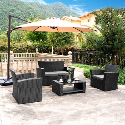 Westin Outdoor 4 Piece Patio Chat Set with Cushions Ashley