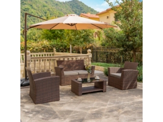 4-Piece Outdoor Patio Sofa Set with Cushions