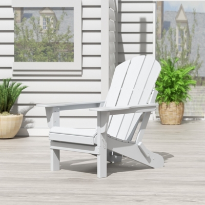 Westin Outdoor  Outdoor Folding Poly Adirondack Chair, White, large