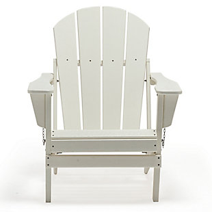 Westin Outdoor  Outdoor Folding Poly Adirondack Chair, White, rollover