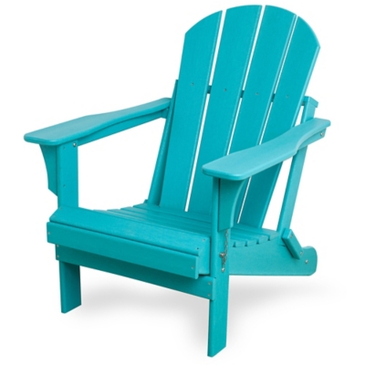 Westin Outdoor  Folding Outdoor Poly Adirondack Chair, Turquoise, large