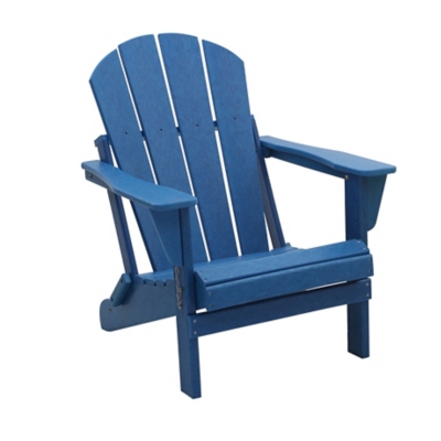 Westin Outdoor  Folding Outdoor Poly Adirondack Chair, Navy, large