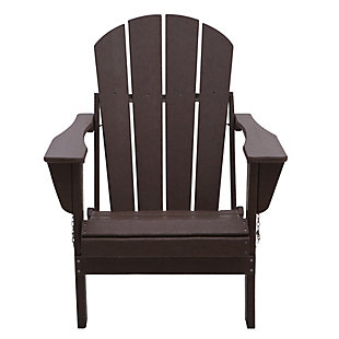 Westin Outdoor  Folding Outdoor Poly Adirondack Chair, Brown, rollover