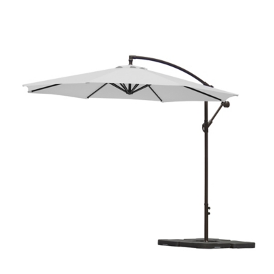 Westin Outdoor 10-Ft Cantiliver Umbrella and Base Weight Set, White, large