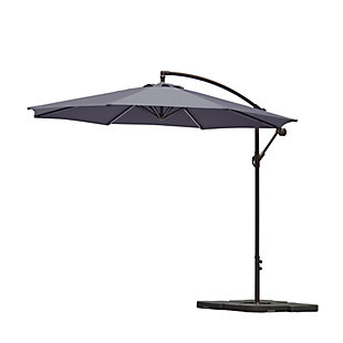 Westin Outdoor 10-Ft Cantiliver Umbrella and Base Weight Set, Gray, large