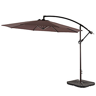 Westin Outdoor 10-Ft Cantiliver Umbrella and Base Weight Set, Coffee, large