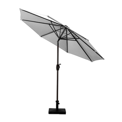 Westin Outdoor 9-Ft Market Patio Umbrella with 60 lb. Concrete Base Included, White, large