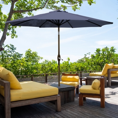 P600001622 9 Outdoor Patio Table Umbrella with Tilt and Crank sku P600001622