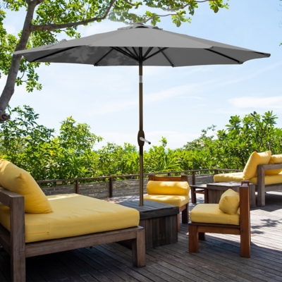 P600001624 9 Outdoor Patio Table Umbrella with Tilt and Crank sku P600001624