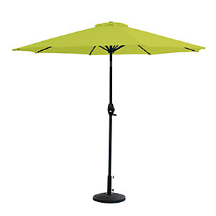 Westin Outdoor 9-Ft Market Patio Umbrella with Decorative Base, Green, large