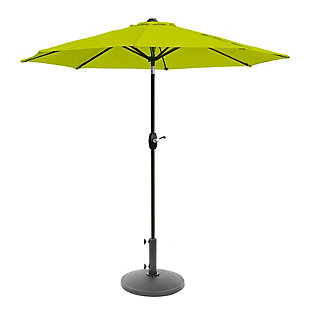 Westin Outdoor 9-Ft Market Patio Umbrella with Round Resin Base, Green, large