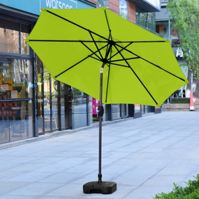 Westin Outdoor 9-Ft Market Patio Umbrella with Square Fillable Weight Base, Green, large
