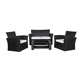 Blackwell 4-piece Outdoor Patio Sofa Set With Cushions, White, large