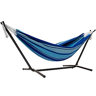 Outdoor Outdoor Double Cotton Hammock Island Breeze with 9 ft. Stand, , large