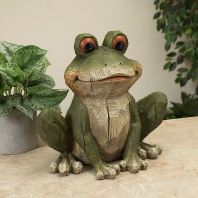 Gerson International 12 8 Outdoor Magnesium Garden Frog Figurine Ashley Furniture Homestore