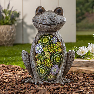 Gerson International 18.3" Outdoor Polyresin Frog Sculpture, , rollover