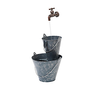 Gerson International 23.6" Outdoor Electric Antique Pail Water Fountain, , large